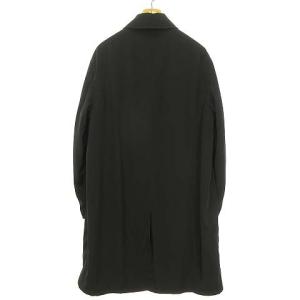 GIORGIO ARMANI ステンカラーコート ロングコート 比翼 ポリエステル 48 ブラック 黒 