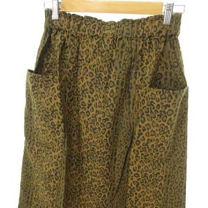 South2 West8 JO803 Army String Skirt Leopard ワイドシルエット ロング スカート レオパード 1 カーキ系