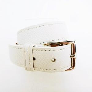 エトリヴィエール スターマーク K刻印 R S 2重 ブレスレット レザー 白 40cm