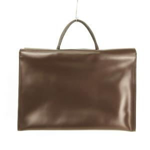 FURLA ハンドバッグ エンボスロゴ レザー ITALY製 ブラウン