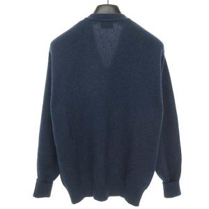 dunhill SPORT スポーツ カシミヤ ニット Vネック セーター トップス ゴルフ M ネイビー