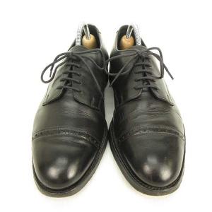 JOSEPH CHEANEY&SONS ASTWELL パンチドキャップトゥ レザー シューズ  7 ブラック