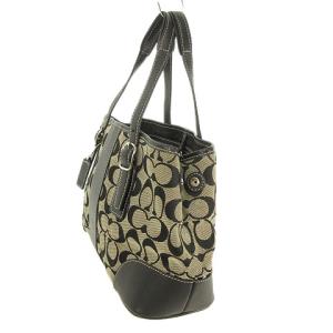 COACH キャリーオール シグネチャースモールバッグ ブラック