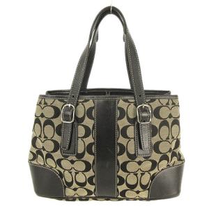 COACH キャリーオール シグネチャースモールバッグ ブラック