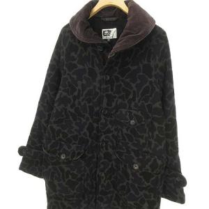 Engineered Garments ウール カモ マッキーノ コート ジャケット XS ネイビー ブラック グレー