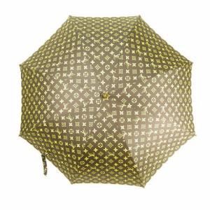 LOUIS VUITTON ヴィンテージ  傘 モノグラム FOX FRAMES SHEFFIELD ENGLAND ブラウン イエロー