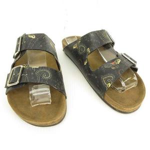 GIVENCHY ペイズリープリントストラップサンダル ブラック