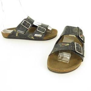 GIVENCHY ペイズリープリントストラップサンダル ブラック