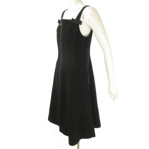 M'S GRACY ワンピース ジャンパースカート リボン ダブルジップ 前開き 38 黒 ブラック 2018年製