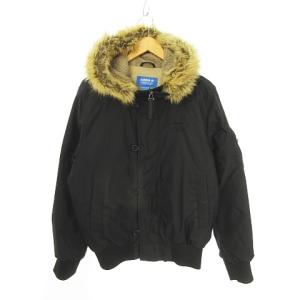 BOMBER ロゴ刺繍中綿ブルゾン M ブラック