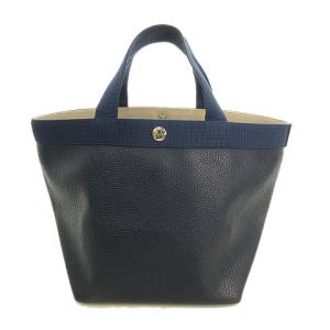 707GP M SQUARE BASE TOTE BAG トートバッグ ハンドバッグ PVC 紺 ネイビー