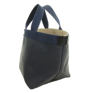 Hervé Chapelier 707GP M SQUARE BASE TOTE BAG トートバッグ ハンドバッグ PVC 紺 ネイビー