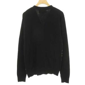 agnes b. 幾何学柄コットンニットカーディガン 1 ブラック