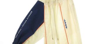 Maison Kitsuné ×ADER ERROR 19SS LINE TRACK PANTS A1 白