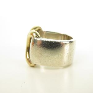 HERMES ノジカ リング SV×AU750 コンビ イエローゴールド