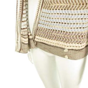 MISSONI カシュクール カーディガン シルク 長袖 44 ベージュ