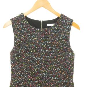 DIANE von FURSTENBERG 404-5245801 15SS ワンピース  ノースリーブ M マルチ×ブラック