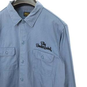 TENDERLOIN ロングスリーブワークシャツ M ブルー