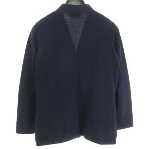 Salvatore Ferragamo 金ボタングログランテープニットカーディガン M ネイビー