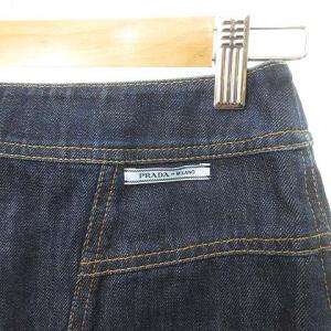 PRADA 2017 デニムミニスカート 36 インディゴブルー