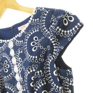 TOCCA ワンピース パンチングレース 0 紺