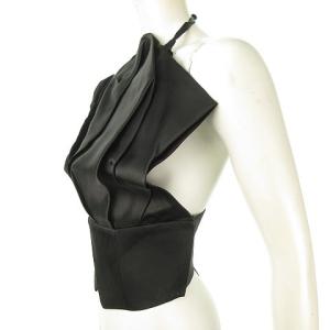 GIORGIO ARMANI 19SS ホルターネック ドレストップス シルク 38 ブラック