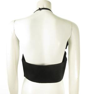 GIORGIO ARMANI 19SS ホルターネック ドレストップス シルク 38 ブラック