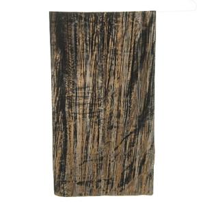 ストール ショール マフラー ベロア 縞柄織り生地 大判 袋縫い グラデーション ダークブラウン