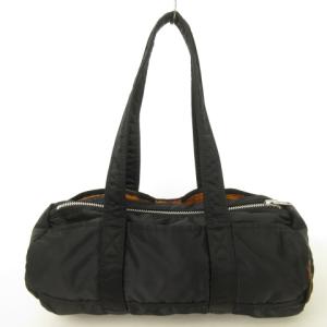 PORTER TANKER ボストンバッグ ロール ナイロン ブラック