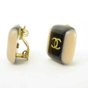 CHANEL 01A  ココマーク イヤリング バイカラー