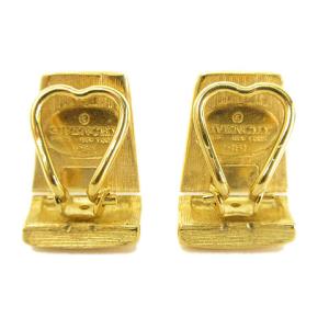 GIVENCHY イヤリング ヴィンテージ Gロゴ ハート型クリップ ゴールドカラー ブラック WY