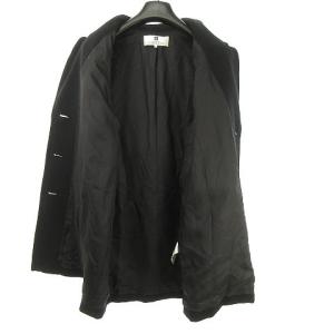 GIVENCHY GLAMOUR ウールコート アンゴラ混 チェスター ブラック 42 ラピーヌ ヴィンテージ 90s WY