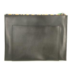 KENZO タイガー ラージ ポーチ クラッチバッグ レザー 黒 マルチジップ