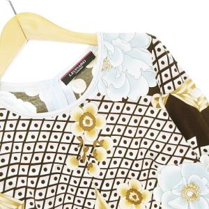 LEONARD FASHION カットソー コットン ロゴ入り 総柄 40 マルチカラー