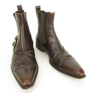 DOLCE&GABBANA サイドゴアブーツ ショートブーツ 5.5 ブラウン