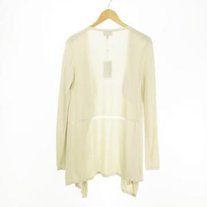 ARMANI JEANS ロングカーディガン ガウン シルク混 42 ライトベージュ タグ付き