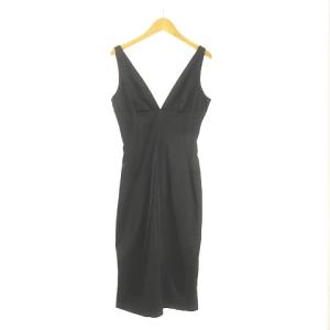 DOLCE&GABBANA ワンピース ドレス Vカット タイト ロング ノースリーブ サテン 26