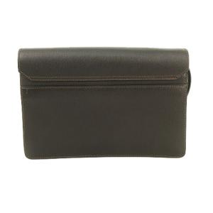 dunhill sidecar セカンドバッグ カウハイド レザー ブラック マットシルバー金具 イタリア製