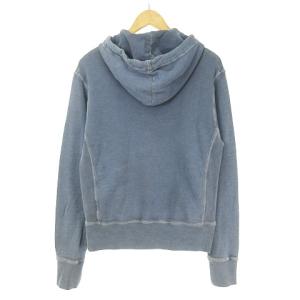DSQUARED2 プルオーバーパーカー ロゴプリント オーバーダイ ヴィンテージ加工