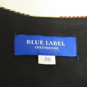 BLUE LABEL CRESTBRIDGE プルオーバーシフォンチェックブラウス レッド