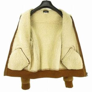 A.P.C. ムートンジャケット ブルゾン 本革 S ブラウン IBO18
