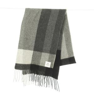 ストール ショール マフラー フリンジ カラーブロック カラー切り替え 総柄 起毛 グレー ブラック