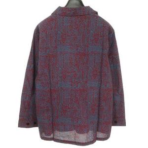 South2 West8 KP871 Pen Jacket シャツ ジャケット 総柄 M ボルドー系