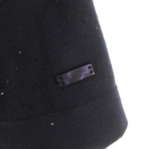 BLUE LABEL CRESTBRIDGE スパンコール刺繍ニットカーディガン 38 ネイビー