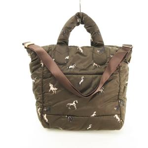 russet WOODLANDER M スクエアトートバッグ 2way 馬柄 Mサイズ A4サイズ収納