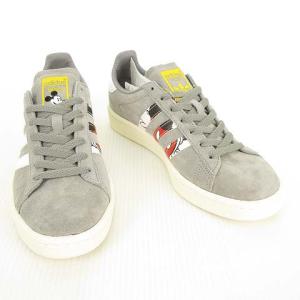 adidas Originals GW2261 キャンパス × ディズニー ミッキー コラボ スニーカー 25cm グレー