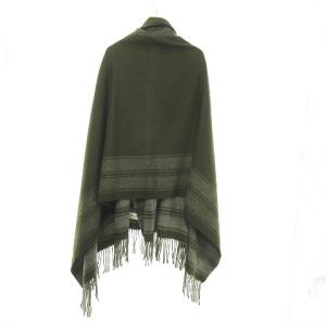 Shinzone THE SHINZONE コンチョボタン付き 2way ストール ポンチョ ショール フリンジ