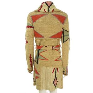 RALPH LAUREN ニットガウンショールカラーロングカーディガン M ベージュ