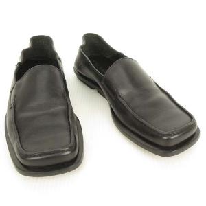PRADA Uチップ スリッポン ローファー レザーシューズ 5.5 ブラック