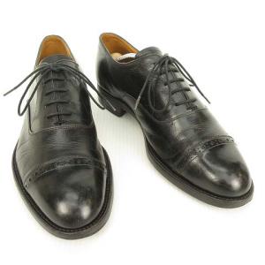 YVES SAINT LAURENT ストレートチップ レザーシューズ ドレス 内羽根 26cm EEE ブラック